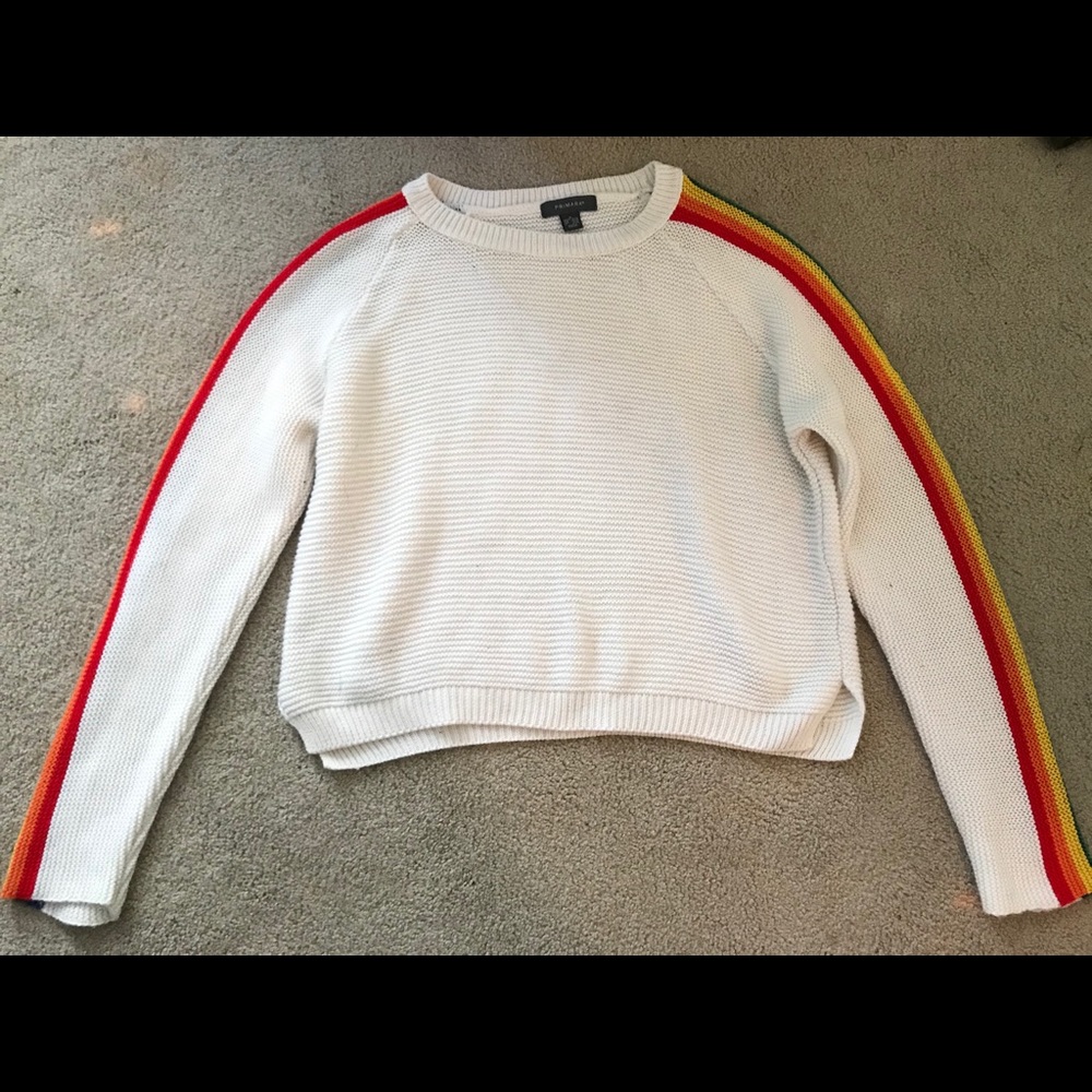 White Cropped Sweater